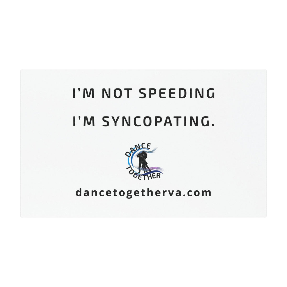 Syncopating - Dance Car Magnet